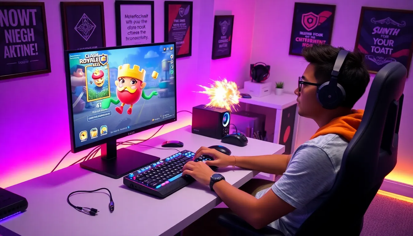 gamer showcasing the Firecracker card in Clash Royale.